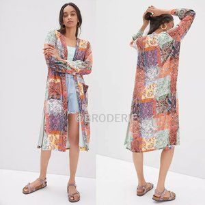 NEW Anthropologie Kachel Patchwork Duster Jacket